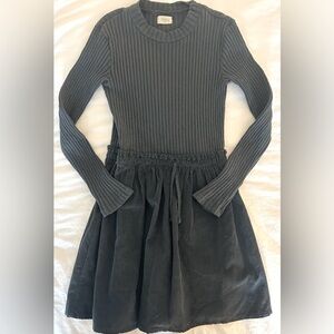 Buho girls size 10 blue grey dress